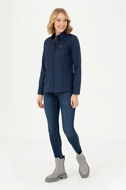 Рубашка из хлопка приталенная - G082SZ0040CRISCOLOR023K Сорочка жен. (VR033, 34)