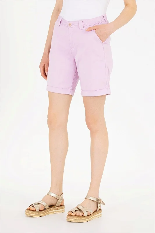 Шорты из хлопка с отворотами - G082SZ0310CLEA23Y Бермуды жен. (VR211, 32)