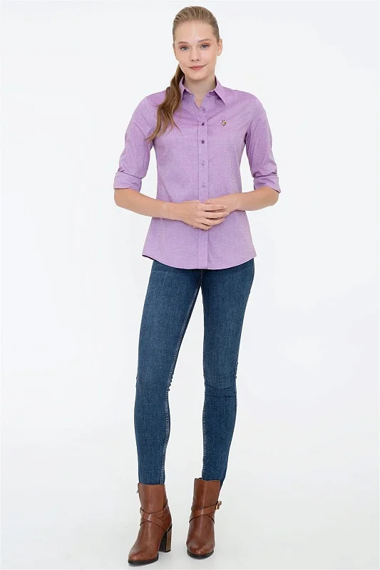 Рубашка из хлопка приталенная - G082SZ0040CRISCOLOR021K Сорочка жен. (VR037, 34)