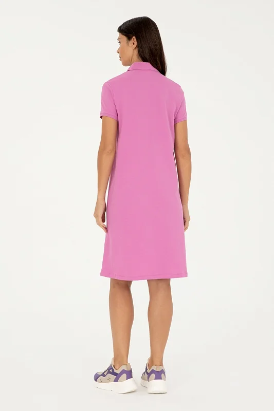 Платье-поло из хлопка свободное - G082GL0750GURLIN24 Платье жен. (VR037, XS)