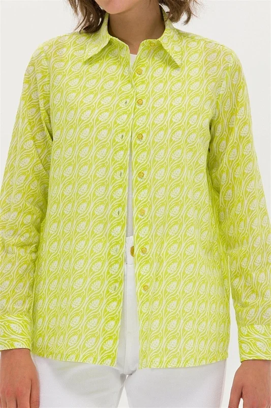 Рубашка из хлопка с принтом прямая - G082SZ0040CRISTATA Сорочка жен. (VR168, 38)