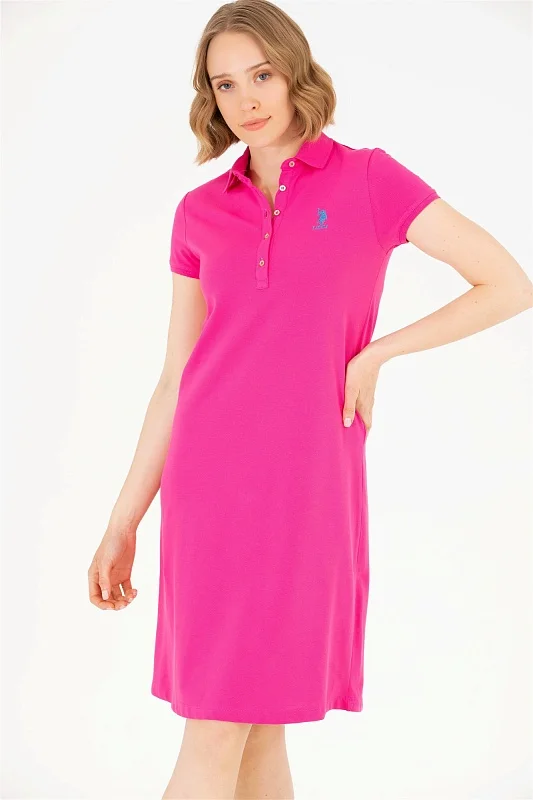 Платье-поло из хлопка свободное - G082GL0750GURLIN23 Платье жен. (VR023, XS)