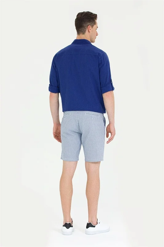 Шорты из смесового хлопка в полоску из жатой ткани - G081SZ0310GELLER Бермуды муж. (VR036, 29)