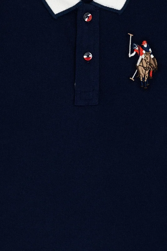 Футболка-поло из хлопка с контрастным дизайном для мальчиков - G083SZ0110SD01KIDSIY024 Футболка муж. детс. (VR033, 11_12)