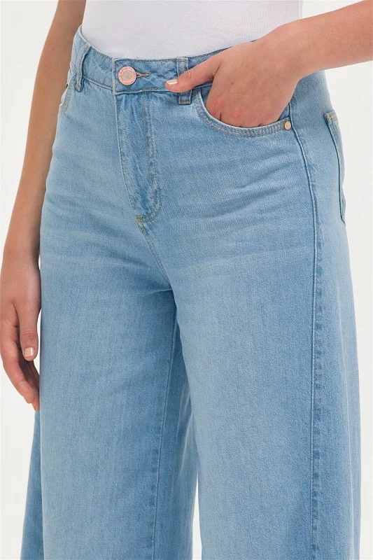 Кюлоты джинсовые с бахромой - G082SZ0800LOOSE23Y-A Джинсы жен. (DN0021, 34)