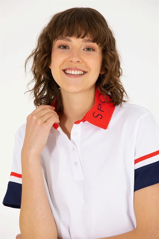 Футболка-поло из хлопка оверсайз - G082SZ0110MEYRA-T Футболка жен. (VR013, 2XS)