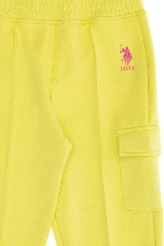 Спортивные брюки с накладными карманами для девочек - G084SZ0OP0PANT Брюки спорт. жен. детс. (VR168, 3_4)