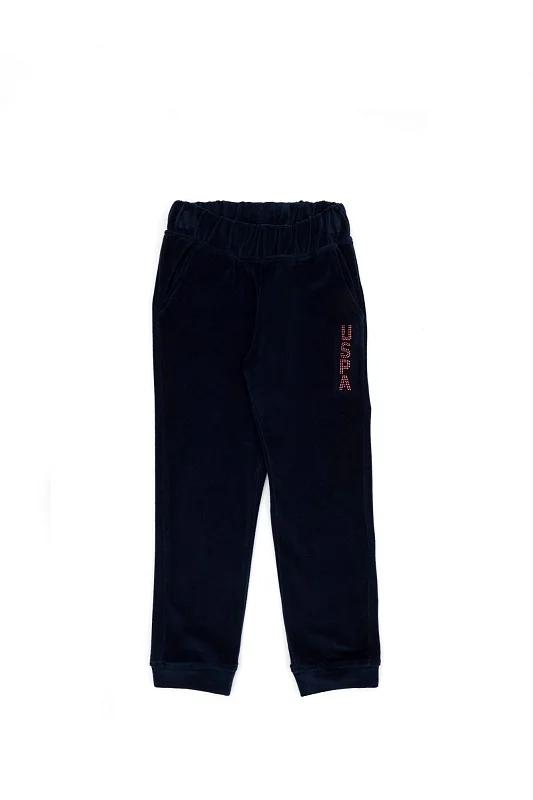 Спортивные брюки велюровые для девочек - G084SZ0OP0RETU Брюки спорт. жен. детс. (VR033, 10_11)
