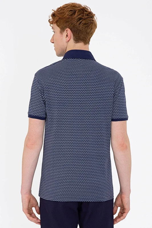 Футболка-поло из хлопка с узором - G081SZ0110LEMP Футболка муж. (VR033, XS)