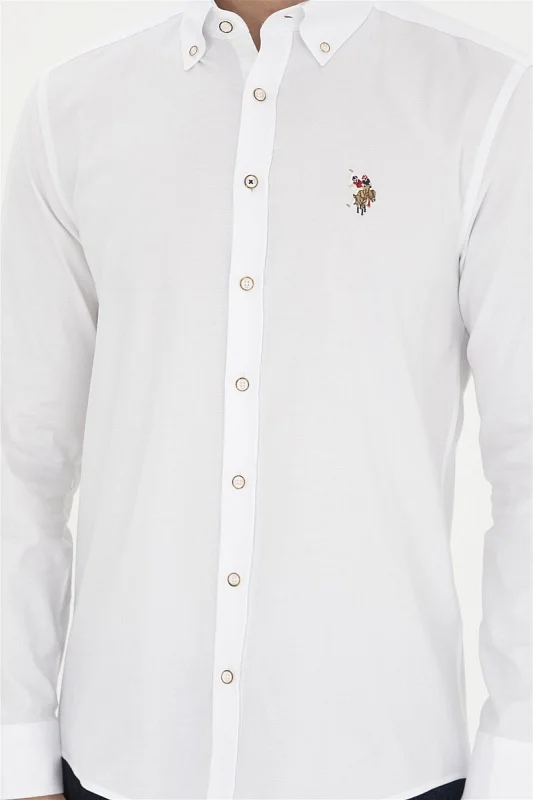 Рубашка из хлопка приталенная - G081SZ0040CEDCOLOR024Y Сорочка муж. (VR013, XS)