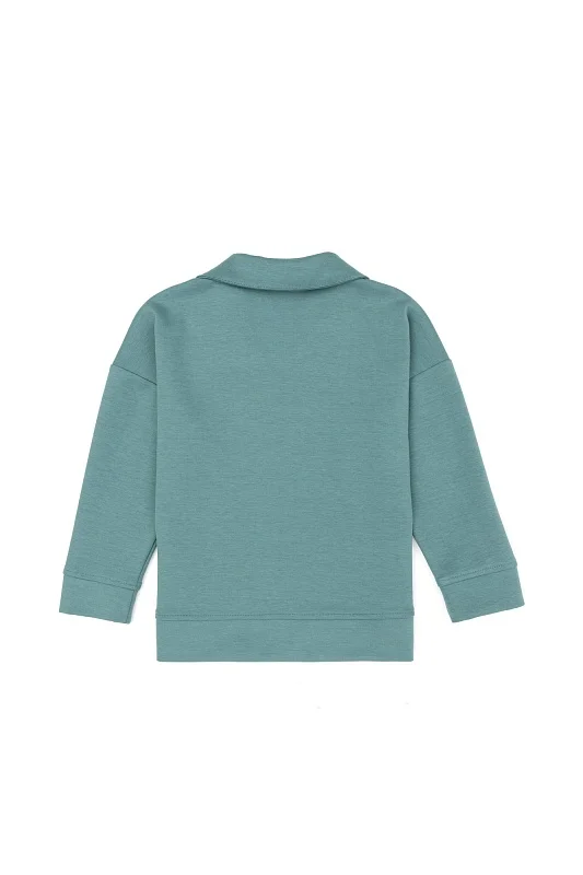Свитшот с отложным воротником для девочек - G084SZ0820PIRAG-E Толстовка жен. детс. (VR090, 5_6)
