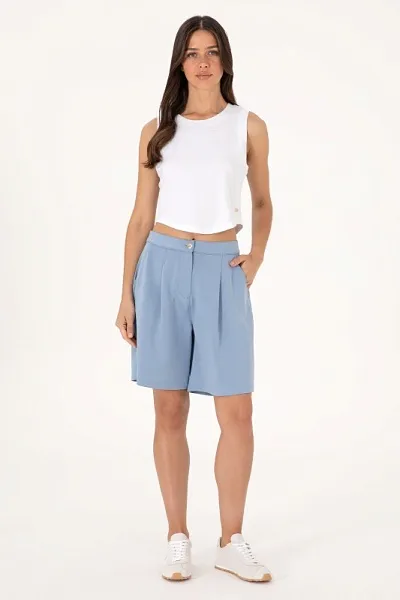 Шорты-бермуды трикотажные - G082SZ0OS0SENTINA Брюки спорт. жен. (VR036, XS)