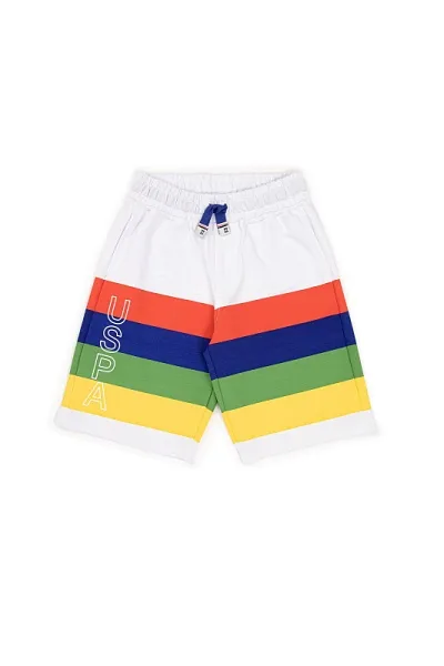 Шорты спортивные в полоску - G083SZ0OS0RADVI Брюки спорт. муж. детс. (VR013, 7_8)