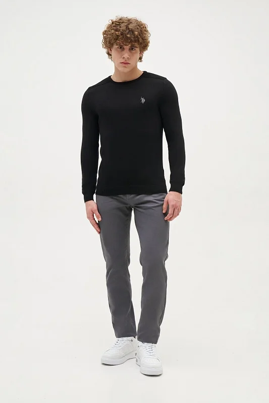 Джемпер из хлопка с рельефными деталями на плечах - G081SZ0TK0TD01_24K_R Кофта муж. (VR046, M)