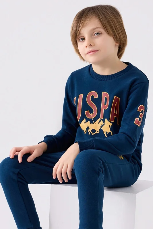 Свитшот и спортивные брюки для мальчиков - G083SZ0HF0US1908 Костюм дом. муж. детс. (VR028, 12_13)
