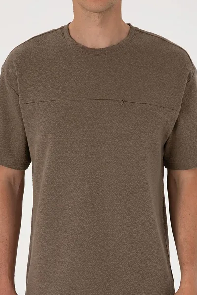 Футболка из хлопка с фактурной тканью - G081SZ0110FEZHA Футболка муж. (VR052, XL)