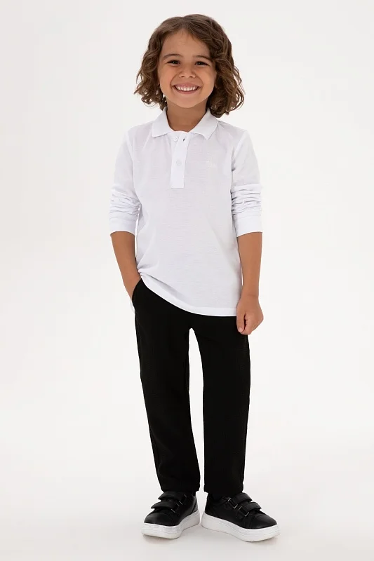 Поло с длинным рукавом из хлопка для мальчиков - G083SZ0820E_GTPKIDS25K Толстовка муж. детс. (VR013, 5_6)