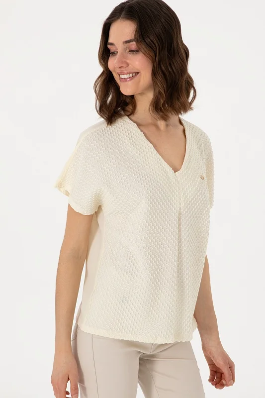 Блузка с рельефным узором - G082SZ0110SARTEK Футболка жен. (VR071, XS)
