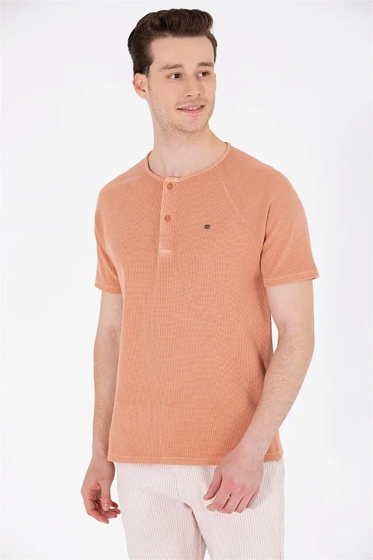 Футболка из хлопка с планкой на пуговицах - G081SZ0110FANO Футболка муж. (VR042, S)