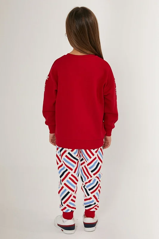 Спортивный костюм свитшот и брюки для девочек - G084SZ0HF0US1644 Костюм дом. жен. детс. (VR030, 12-13)