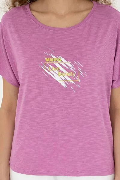 Футболка из модала с надписью - G082SZ0110PEXI_S Футболка жен. (VR037, L)