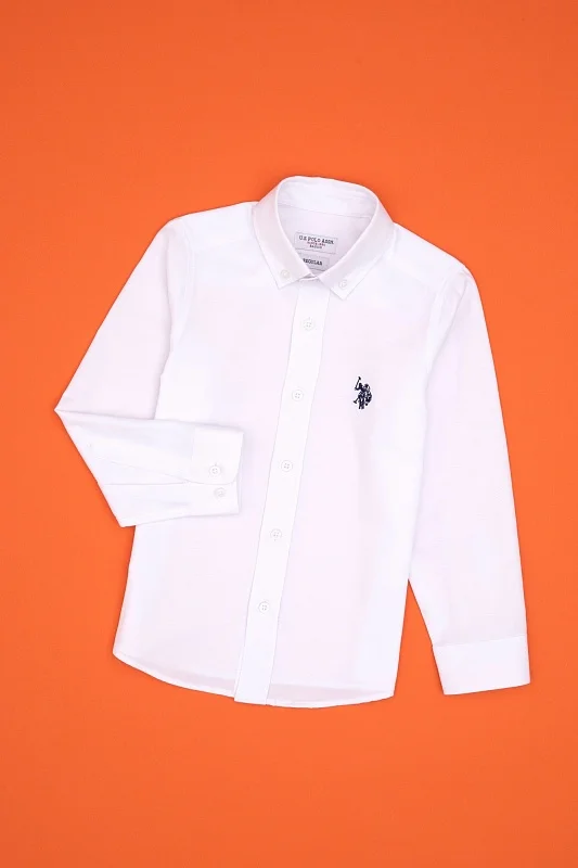 Рубашкаиз смесового хлопка для мальчиков - G083SZ0040E_METOKIDS25K Сорочка муж. детс. (VR013, 3_4)