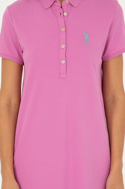 Платье-поло из хлопка свободное - G082GL0750GURLIN24 Платье жен. (VR037, XS)