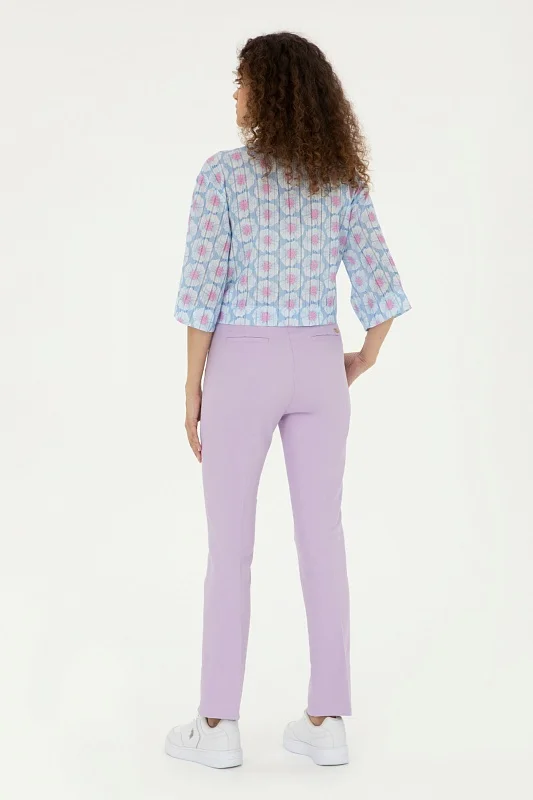 Брюки на высокой посадкой зауженные - G082SZ0780JETT Брюки жен. (VR034, 42)