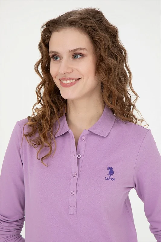 Поло с длинным рукавом из хлопка - G082SZ0820TPG-SK023 Толстовка жен. (VR034, 2XS)