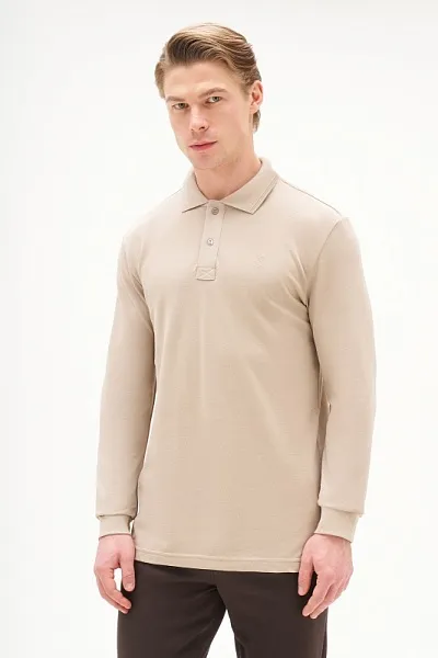 Поло с длинным рукавом из хлопка - G081SZ0820ART_TP01SK025 Толстовка муж. (VR088, XS)