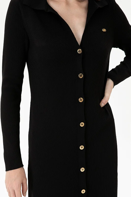 Платье на пуговицах трикотажное - G082SZ0TE0BADE Платье жен. (VR046, XS)