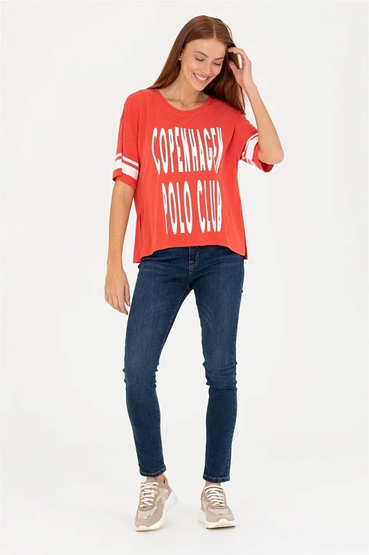 Футболка из модала с надписью - G082SZ0110MAK-S Футболка жен. (VR030, XS)