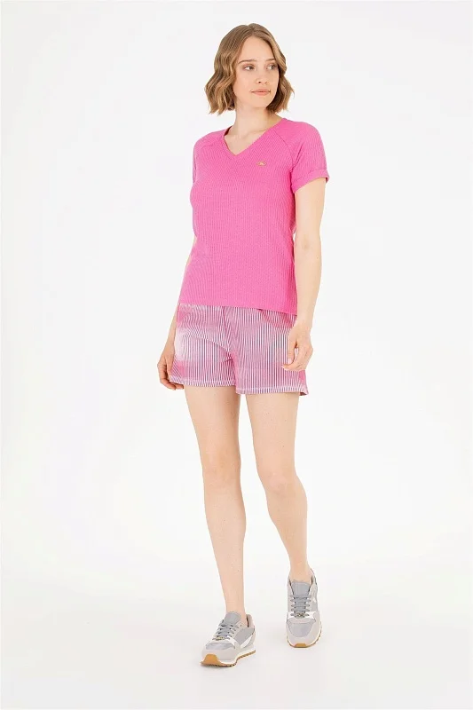 Футболка из смесовой вискозы с V-образным вырезом - G082SZ0110MASHA Футболка жен. (VR041, XS)