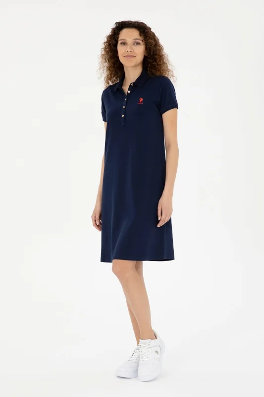 Платье-поло из хлопка свободное - G082GL0750GURLIN24 Платье жен. (VR033, S)
