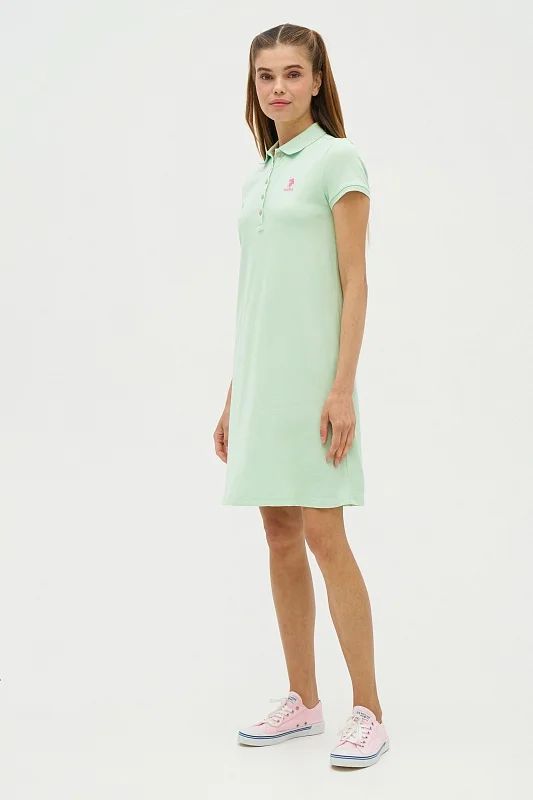 Платье-поло из хлопка свободное - G082GL0750GURLIN22 Платье жен. (VR090, 2XS)