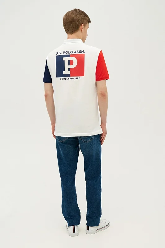 Футболка-поло из хлопка - G081SZ0110POLO_R Футболка муж. (VR013, XL)