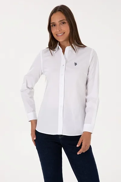 Рубашка с хлопком приталенная - G082SZ0040CRISTA025K Сорочка жен. (VR013, 46)
