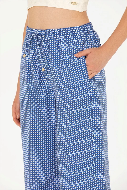 Брюки на кулиске широкие - G082SZ0780LEONA Брюки жен. (VR045, 38)