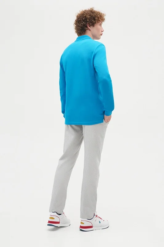 Поло с длинным рукавом из хлопка - G081SZ0820TP03SK022-R Толстовка муж. (VR077, S)