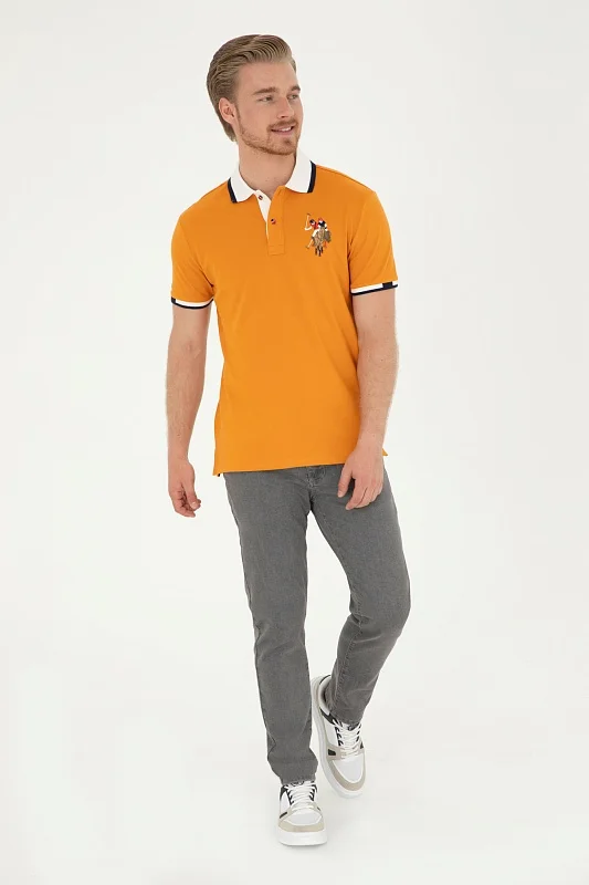 Футболка-поло из хлопка с контрастной окантовкой - G081SZ0110SD01IY024 Футболка муж. (VR031, S)