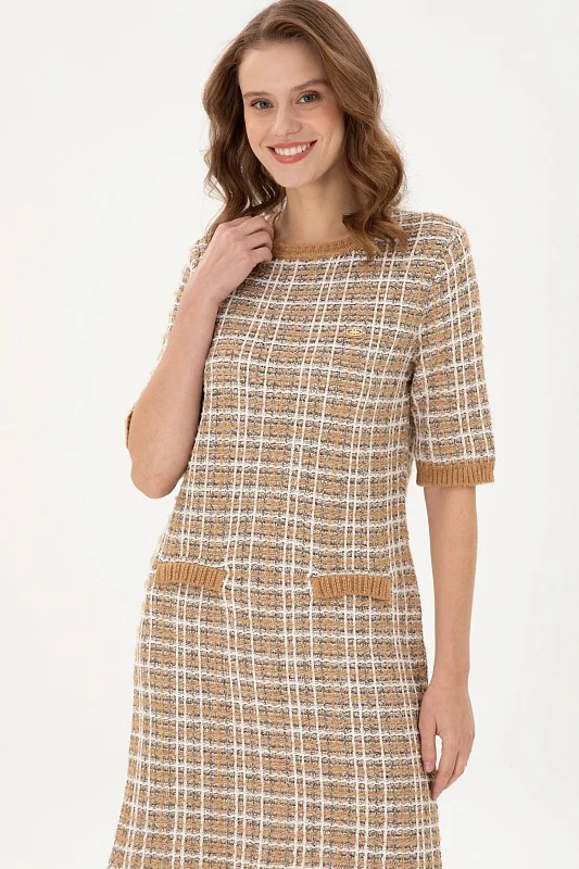 Платье мини твидовое - G082SZ0TE0HAZIL Платье жен. (VR015, XS)