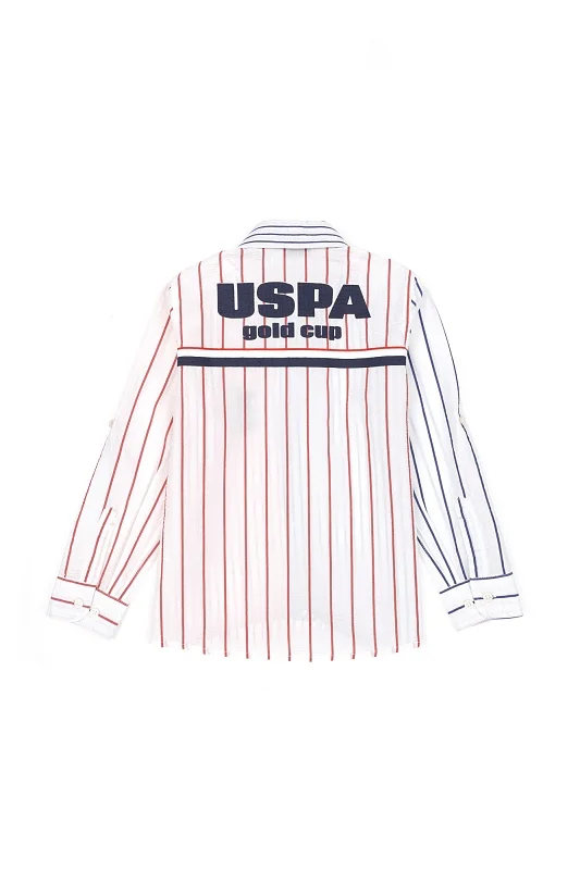Рубашка из хлопка в полоску для мальчиков - G083SZ0040CUPERKIDS Сорочка муж. детс. (VR033, 6_7)