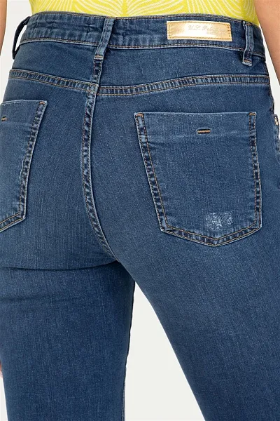 Джинсы с потертостями зауженные - G082SZ0800SHAY Джинсы жен. (DN0022, 34)