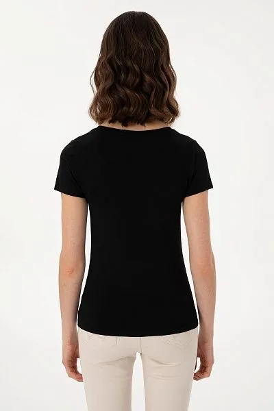 Футболка из хлопка с логотипом - G082SZ0110TO25 Футболка жен. (VR046, L)