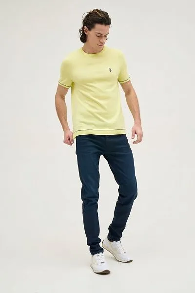 Футболка из хлопка с контрастной окантовкой - G081SZ0TK0FORLA-R Кофта муж. (VR004, S)