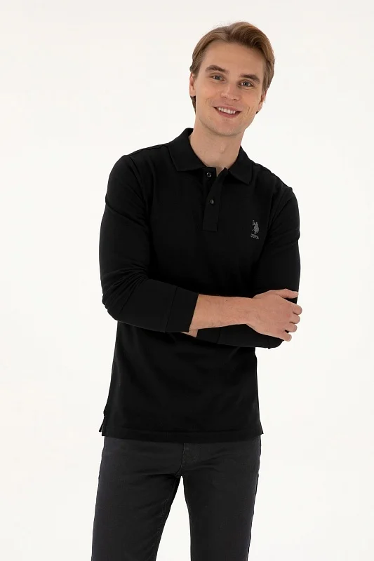 Поло с длинным рукавом из хлопка - G081SZ0820TP01SK025 Толстовка муж. (VR046, XL)
