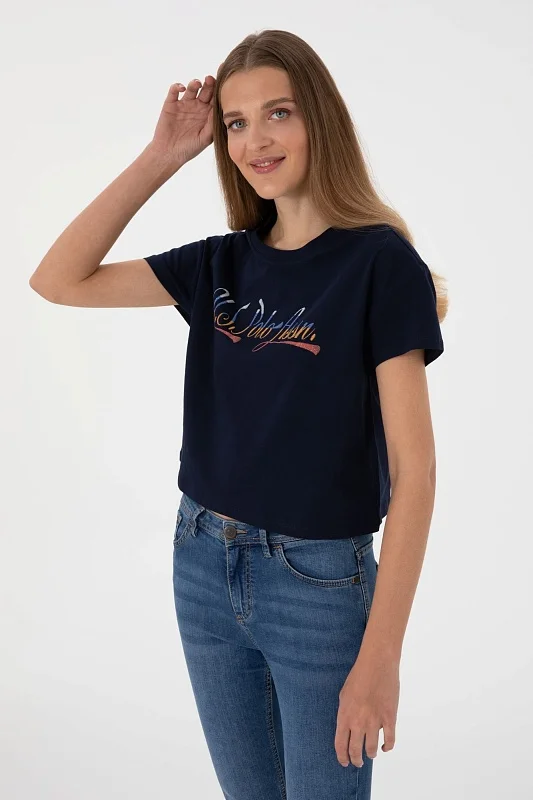 Футболка из хлопка с принтом - G082GL0110GISELLE Футболка жен. (VR033, XS)