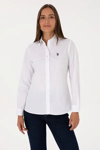Рубашка с хлопком приталенная - G082SZ0040CRISTA025K Сорочка жен. (VR013, 46)