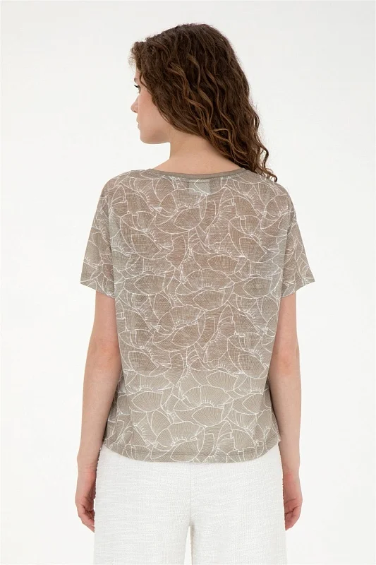 Футболка с узором - G082SZ0110PEKMEZ Футболка жен. (VR027, XS)