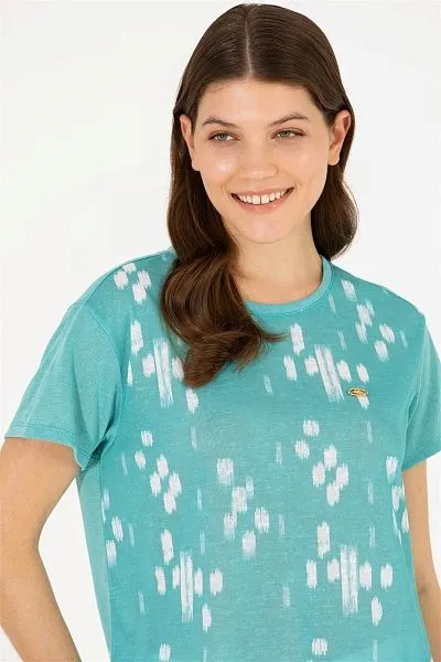 Футболка с абстрактным принтом - G082SZ0110MERY Футболка жен. (VR090, XS)